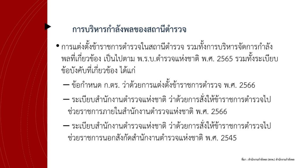 14 การบริหารกำลังพลของสถานีตำรวจ
